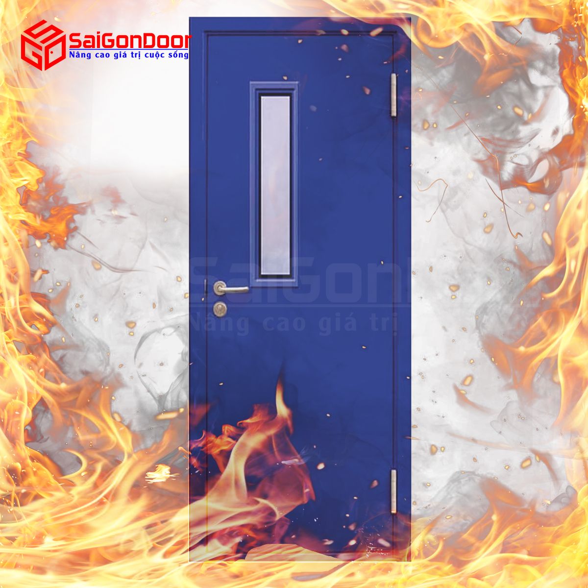 Cứng chắc, an toàn là ưu điểm lớn nhất của dòng cửa chống cháy