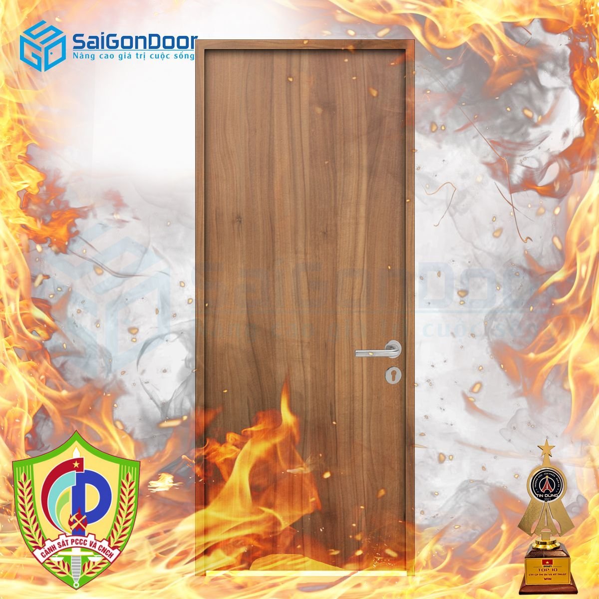 Cửa gỗ chống cháy-SaiGonDoor